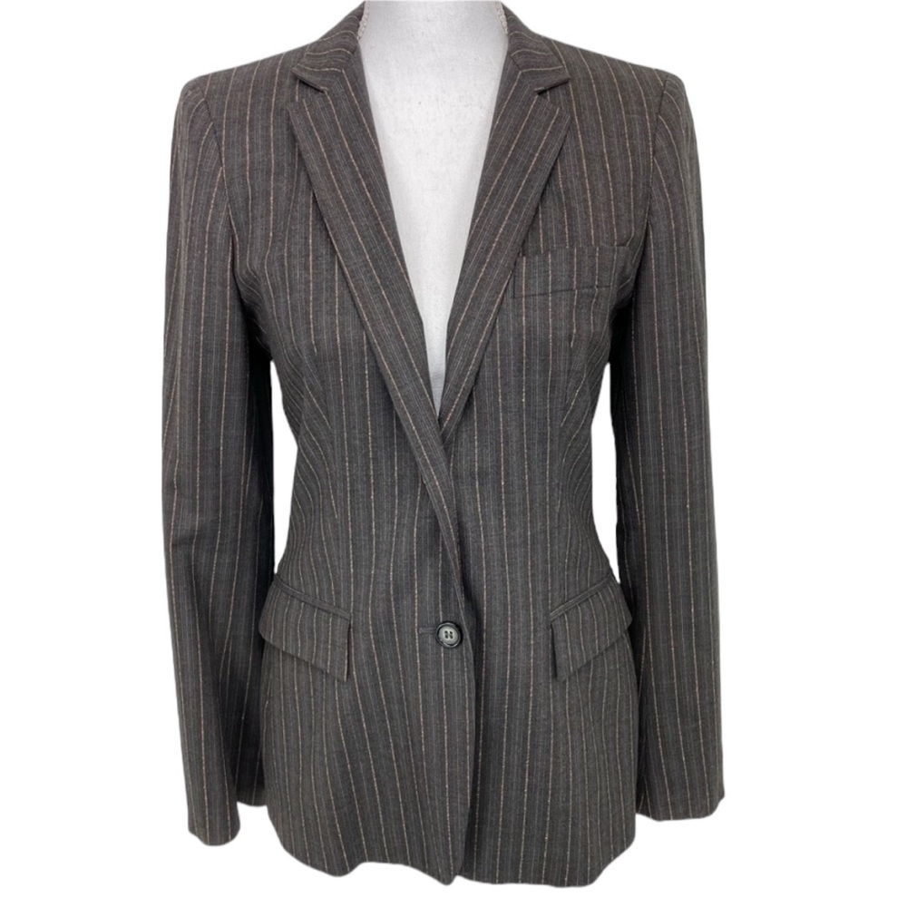 MaxMara Brown Pinstripe Blazer